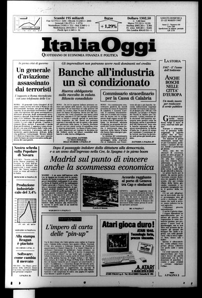 Italia oggi : quotidiano di economia finanza e politica